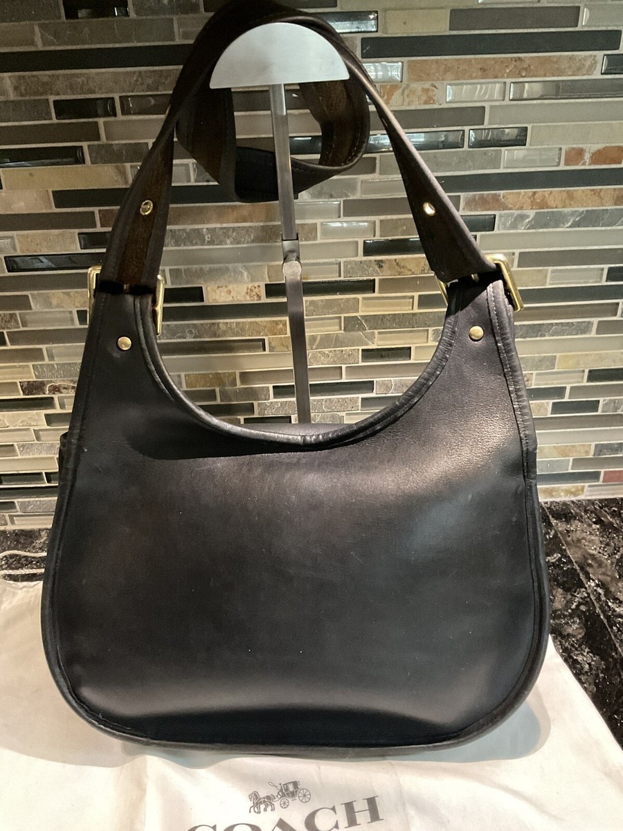 Coach Vintage Bonnie Cashin Hippie Saddle Bag Black Brown RARE NYC