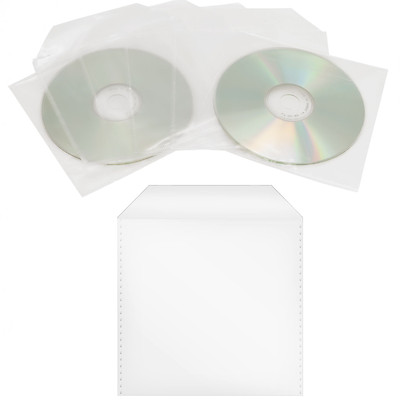 1000 x CD/DVD/BD Nylon Folie Sleeve Hüllen mit Lasche Bluray Disc Sleeves Tüten