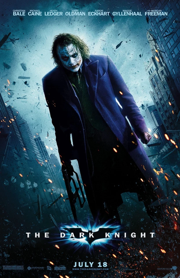 The Dark Knight movie poster (a) : 11" x 17" - Heath Ledger poster - The Joker