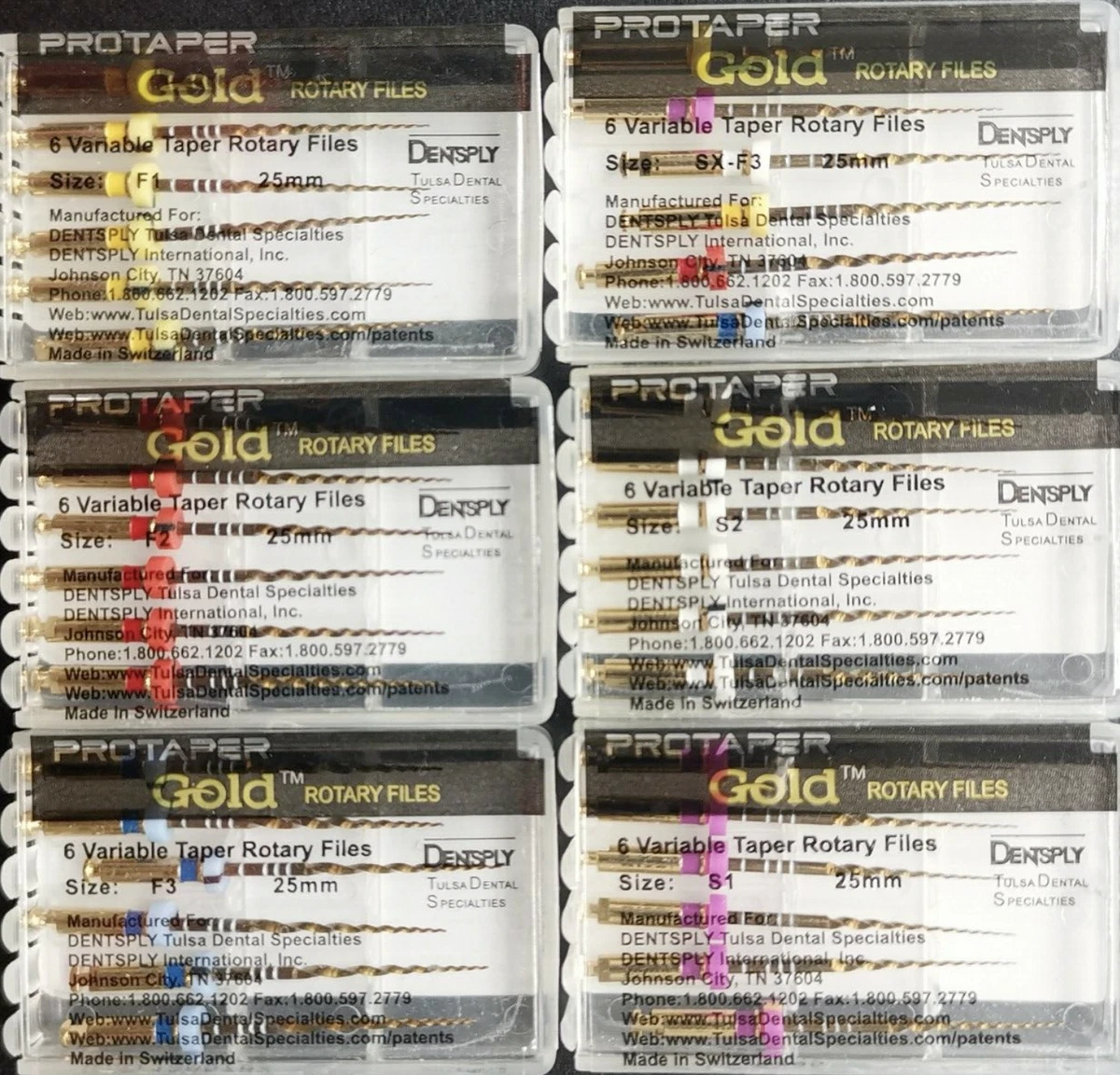 Lime Endodontiche Dentsply Pro Glider - 3 Pezzi 31 Mm 016.02 - Nuove Per Endodonzia