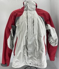 Men's Columbia Titanium Red Light Grey Insulated Outer Shell of 3-1 Coat Size S