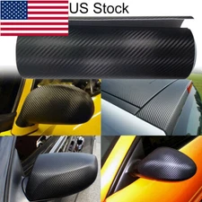 Carbon Fiber Pattern Black Vinyl Texture Wrap Sticker Interior Decal Film DIY