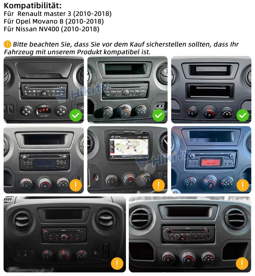 DAB+ 8-Core 4+64G Autoradio Für Opel Movano B Renault Master 3 Carplay GPS WiFi - Bild 2 von 4
