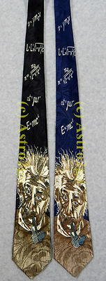 ALBERT EINSTEIN (WITH PIPE) E=MC2 SCIENCE PHYSICS TEACHER Steven Harris Necktie