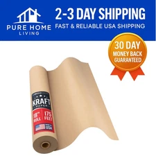 Durable 18" x 2100" Brown Kraft Paper - Ideal for Packing, Art & Home Decor