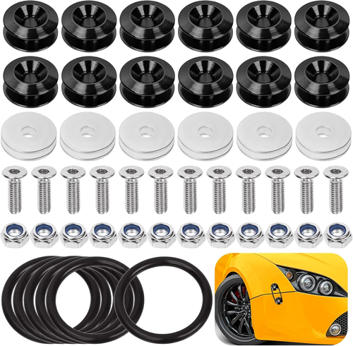 Quick Release Fasteners Xotic Tech JDM - Aluminum Bumper & Trunk Fastener Kit In Black Bumper Removal Kit - Foto 9