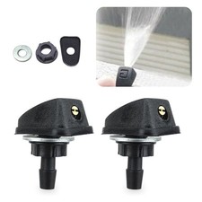 UGSHY 2 PCS Windshield Washer Nozzles, 0.31" Adjustable Wiper Spray Black