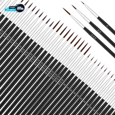 60Pcs Thin Detail Paint Brushes Fine Tip Paint Brushes Set with 3 Size
