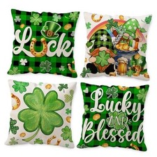 St Patricks Day Pillow Covers 18x18, 18" x 18" Pack of 4 St Patricks Day-2026