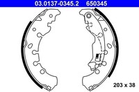 1 X Bremsbackensatz Ate 03.0137-0345.2 FüR Fiat Bravo I Brava