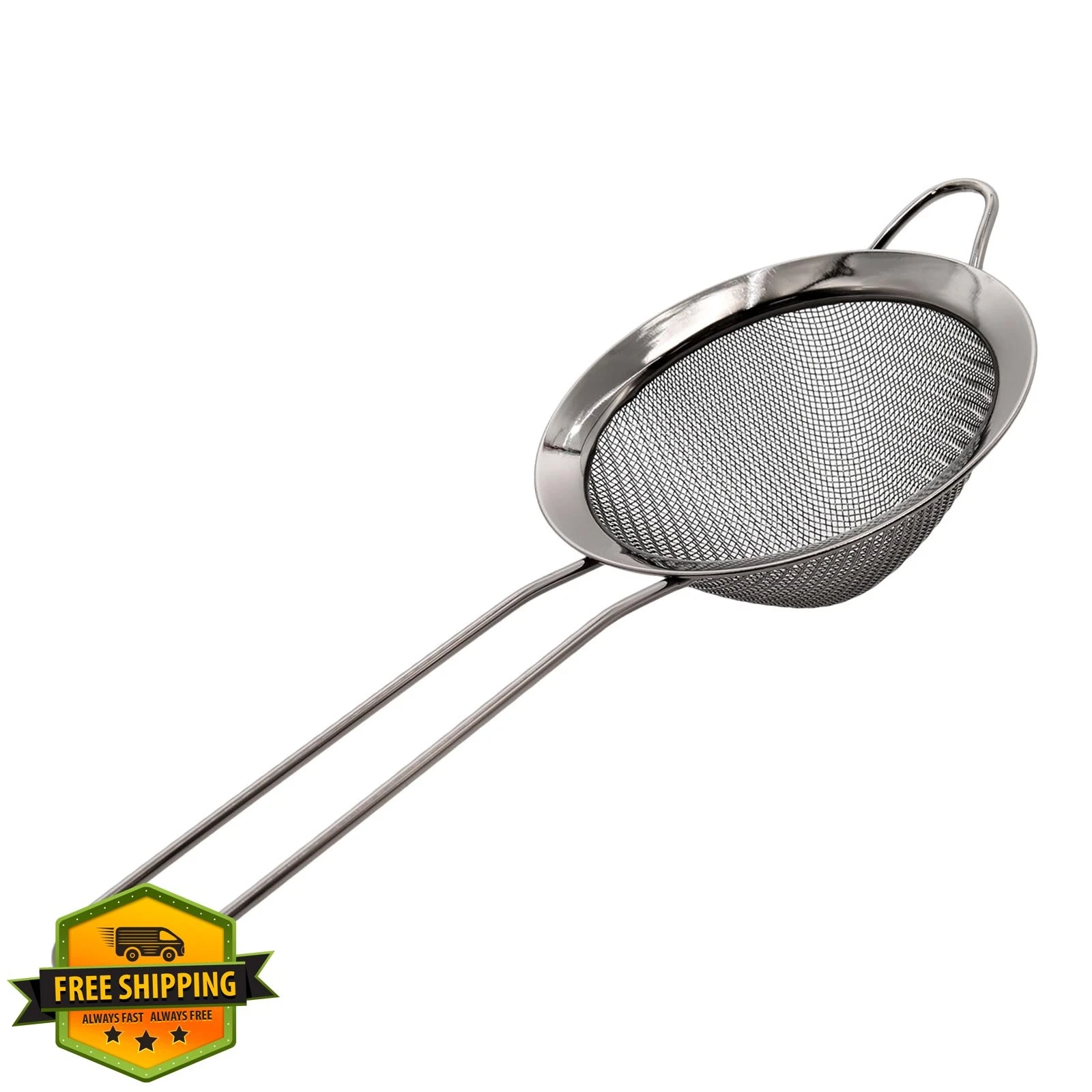 WOLVINA Fine Mesh Strainer 8.3inch 304 Stainless Steel Sieve