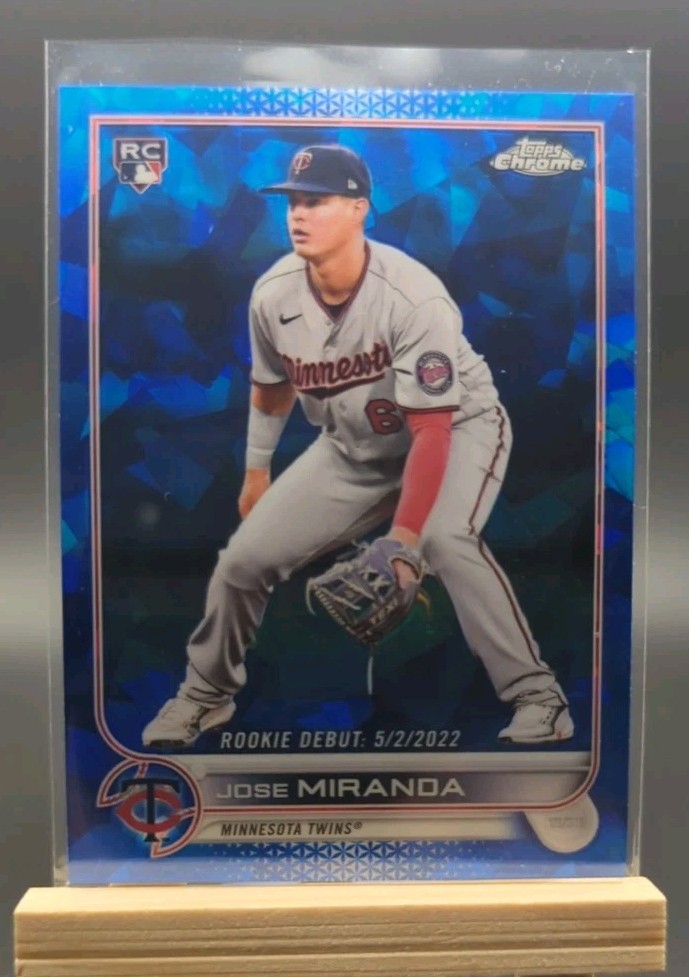 Jose Miranda 2022 Topps Chrome Update Sapphire #US5 Rookie Debut RC QTY