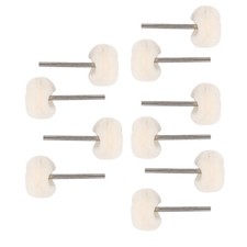 10Pcs Fine Wool 1/8" Shank Soft Polishing Brush Buffing Wheel Rotary Tool N