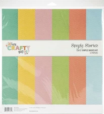 Simple Stories Basics Double-Sided Paper Pack 12"X12" 6/Pkg Hey, Crafty Girl, 3