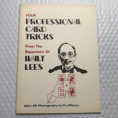 FOUR PROFESSIONAL CARD TRICKS Signed Walt Lees 1981 PB Magic Close up
