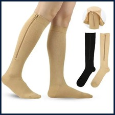 2026 1 Pair Zipper Compression Socks Women Me...
