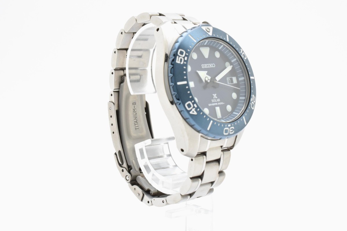 SEIKO Prospex Solar Diver 200m V157-0BN0 Titanium Blue Mens Watch