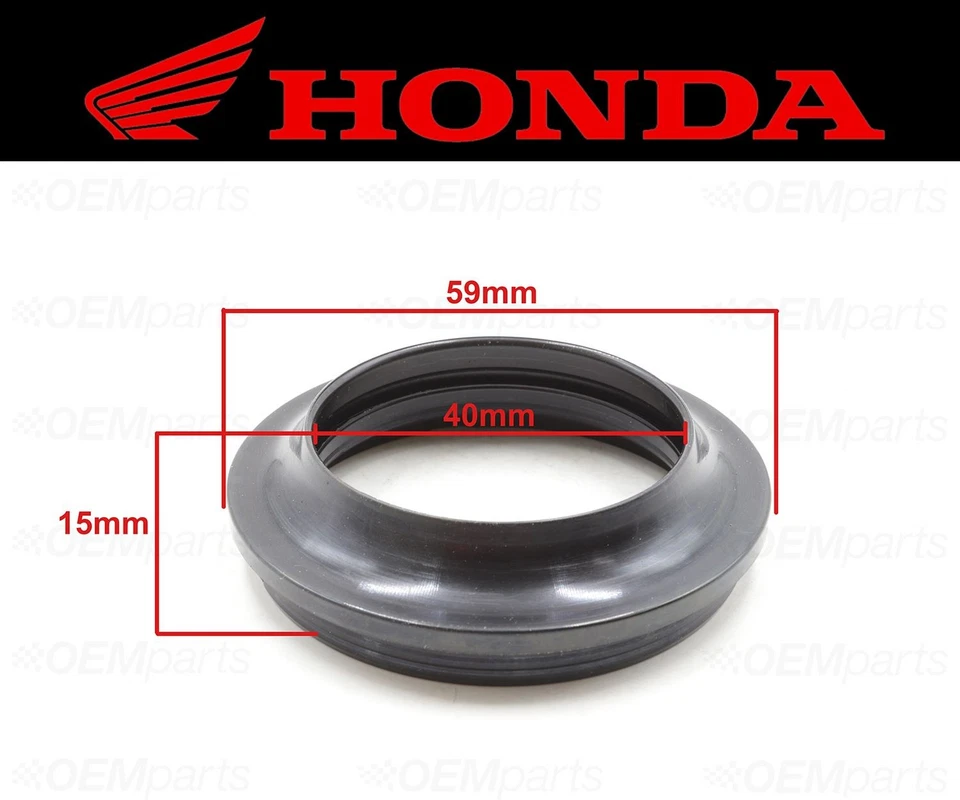 Set of (2) Honda Front Fork Dust Seal (See Fitment Chart) #91254-MM8-003 - Image 3 of 3