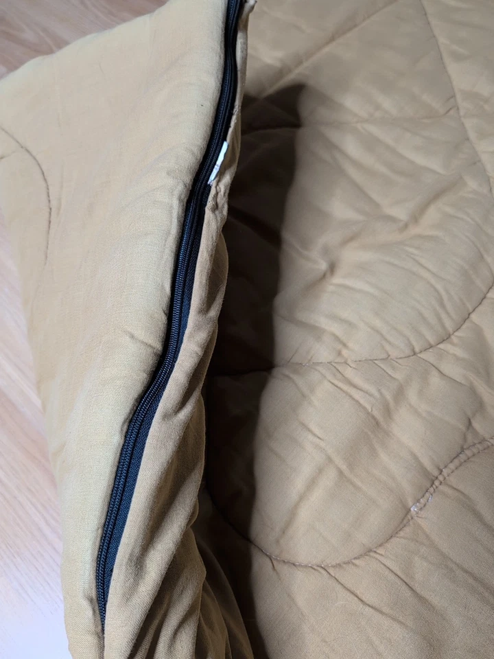 Saco de Dormir Coleman Vintage Beige Franela Interior Patos Voladores Patrón Gansos Foto 4 de 4