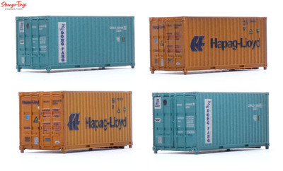 Dapol 20ft Container Set (2) Hapag-Lloyd/Dong Fang Weathered Spur N