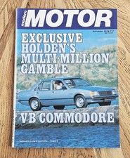 MODERN MOTOR MAGAZINE NOVEMBER 1978 HOLDEN VB COMMODORE TORANA WINFIELD HOGES