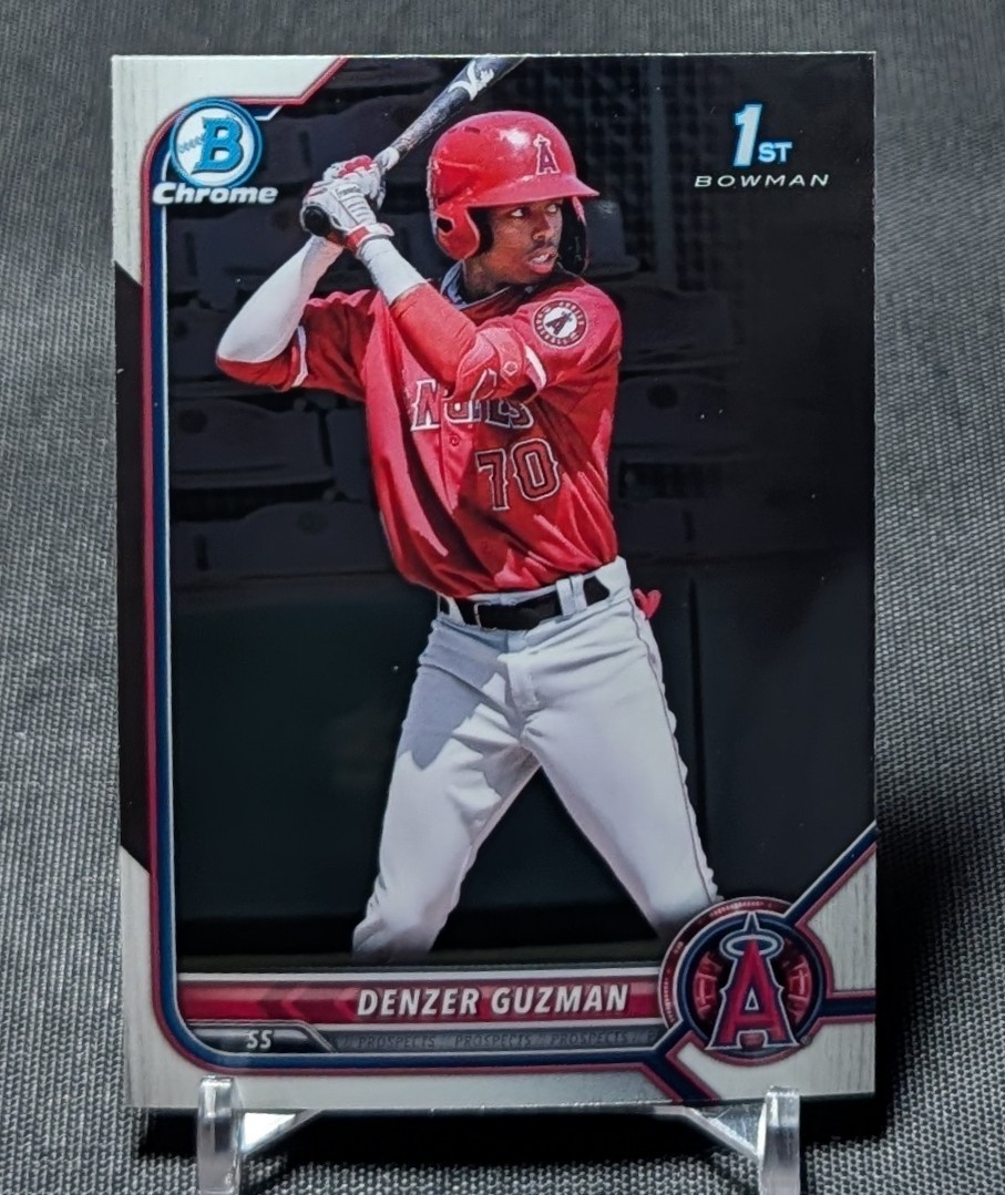 Denzer Guzman 1st Chrome Prospect Rookie RC 2022 Bowman Card #BCP-138 LA Angels