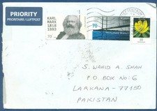 GERMANY POSTAL USED AIRMAIL COVER TO PAKISTAN