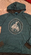 Cowgirl Tuff Co. Large Horse Bucking Bronco Embroidered Lux Jersey Knit Hoodie