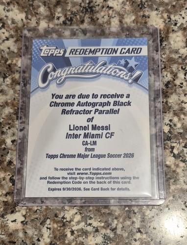2026 Topps Chrome MLS Lionel Messi Auto Black Refractor /10 Miami Autograph