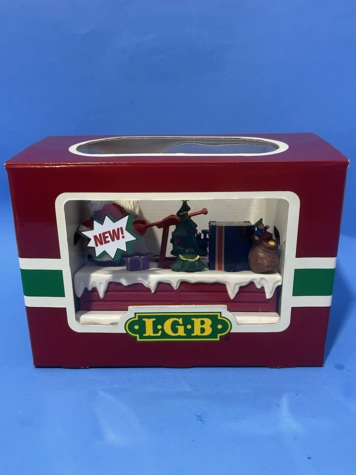 LGB 21010 Christmas Santa Handcar Motorized G Scale Holiday Car With Box Tested - Image 2 of 4