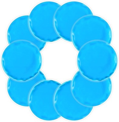 Reusable Ice Packs for Injuries, 10 Pack Round Face, 2.75 Inch 