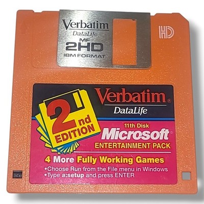 Microsoft Ent. Pack Bonus Disk Sampler Untested JezzBall Tetris SkiFree Rodent's