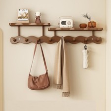 8-Hook Floating Shelf Coat Rack,Maximize Wall Space  Perfect, Stylish&Functional