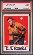 1970-71 O-Pee-Chee #164 Larry Cahan OPC OPeeChee PSA 7 Graded Hockey Card NHL