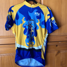 Voler Women’s Cycling Jersey Large Blue Yellow Team USA Made