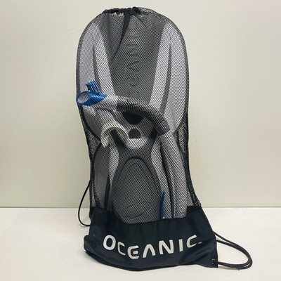 Oceanic Snorkeling Gear Dive Fins & Snorkel In Bag Sz 5-8.5 Set Adult
