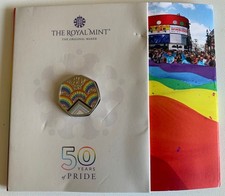 50 Years of Pride Design Fifty Pence Coin 2022 Uncirculated