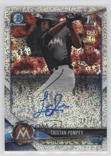 2018 Bowman Draft Chrome Pick Sparkles Refractor 14/71 Tristan Pompey Auto 12br