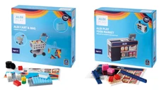 ALDI Play Cart & Bag Set 360 Pieces & Aldi Food Market 385 Pieces. New. Sealed