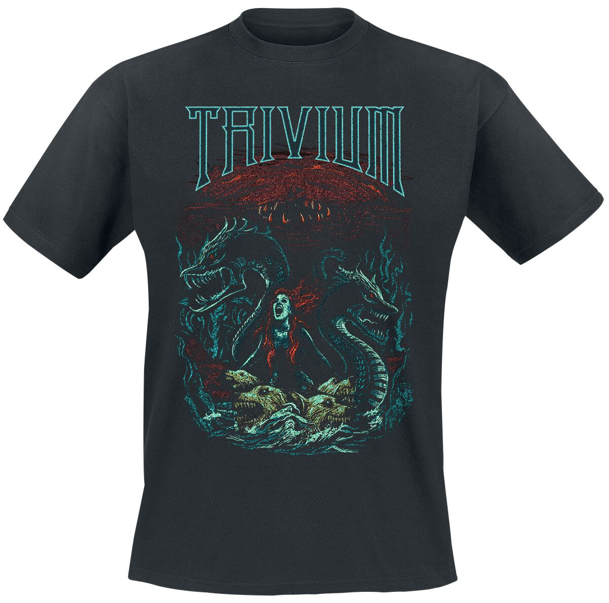 Футболка Trivium Herren Dragon Mermaid schwarz Band-Товары, группы