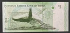 Tonga Islands South Pacific 1 Pa'anga Banknote 2014 Whale Pick-37 New - UNC