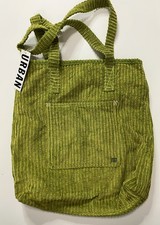 URBAN Outfitters Olive Green Corduroy Tote Bag Shoulder Purse New with Tags