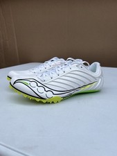 Saucony Spitfire 5 Track Spike Sprinting Shoes White/Green Men 7.5/ Women 9