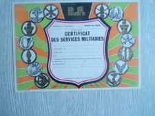 TOUTES ARMES ARMEE DE TERRE  CERTIFICAT DES SERVICES MILITAIRES