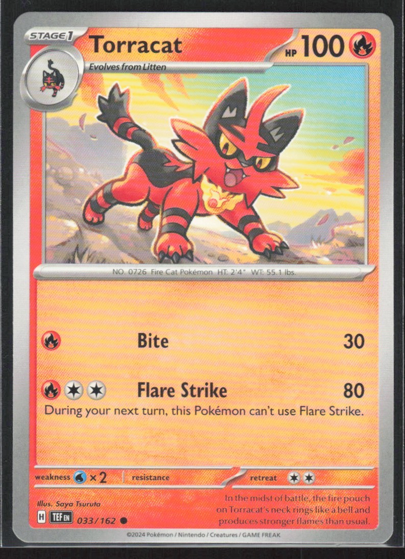 2024 Scarlet & Violet Series - Temporal Forces Torracat Common #33