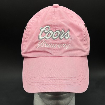 Coors Brewery Hat Anvil Men's Adjustable Pink Embroidered Logo Cap