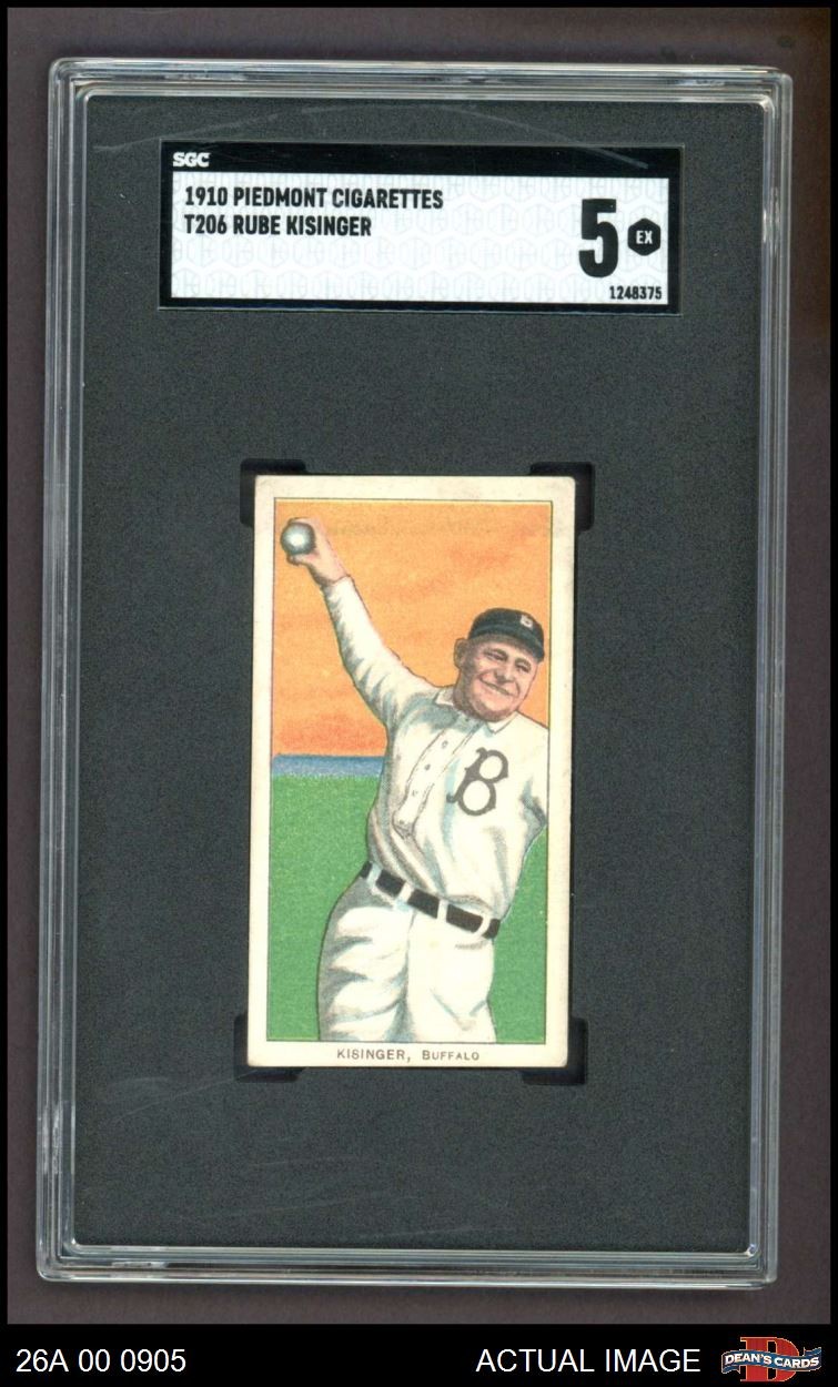 1909 T206 Rube Kisinger Eastern League - Buffalo SGC 5 - EX
