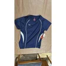 TYR Female Tech Shirt Large Navy 401 Short Sleeve SzL