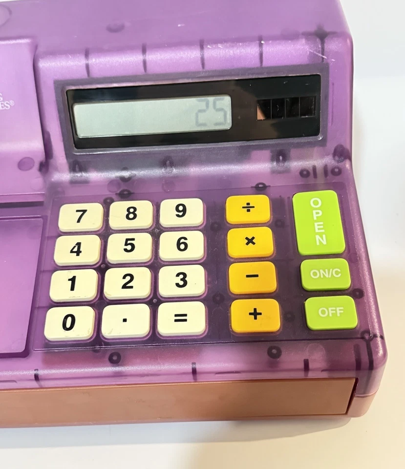 Pottery Barn Kids PBK Learning Resources Purple Cash Register Talking Scanner - Image 2 of 4