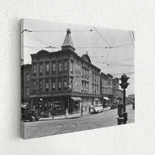 1937 Graham & Metropolitan Ave Brooklyn Corner 12" x 16" Canvas